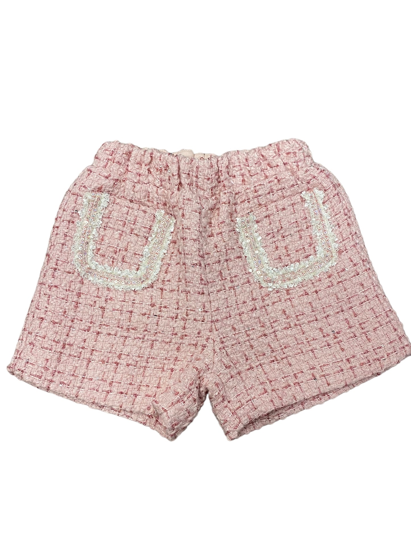 Pink Tweed Shorts