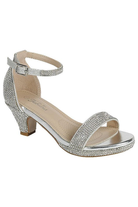 Silver Rhinestone Heel