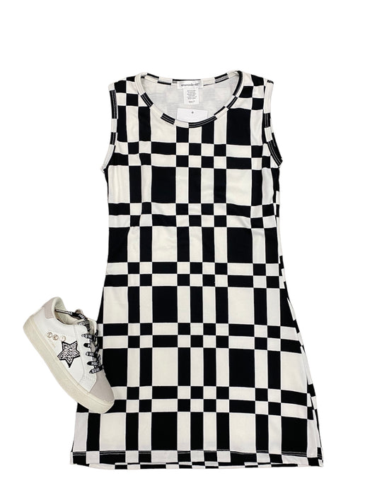 Black and White Moderne Tank Dress