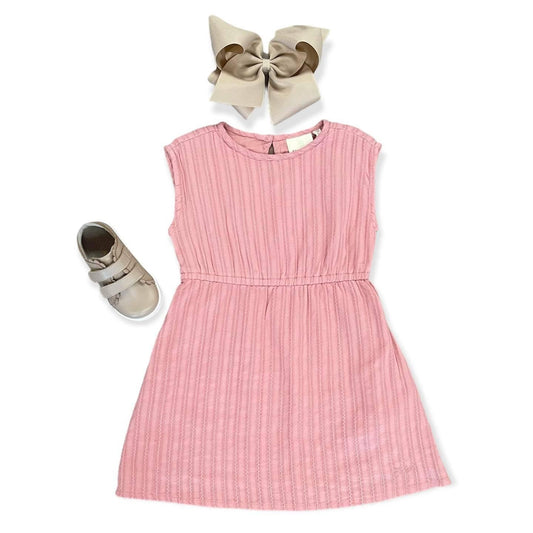 Pink Dobby Dress
