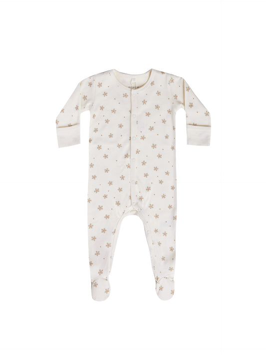 Dotty Floral Snap Footie
