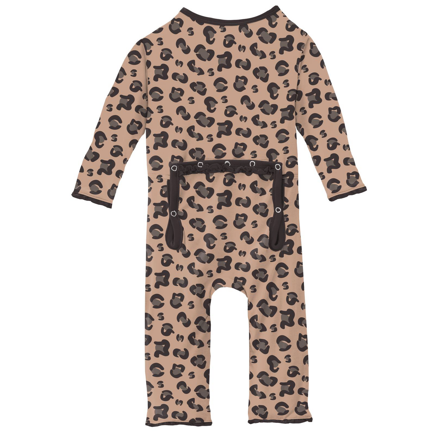 Suede Cheetah Muffin Ruffle Coverall