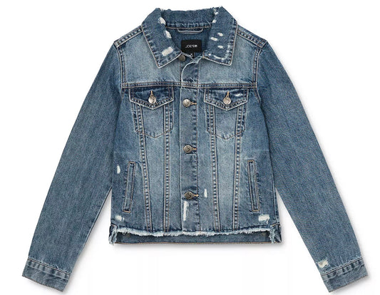 Distressed Blue Jean Jacket