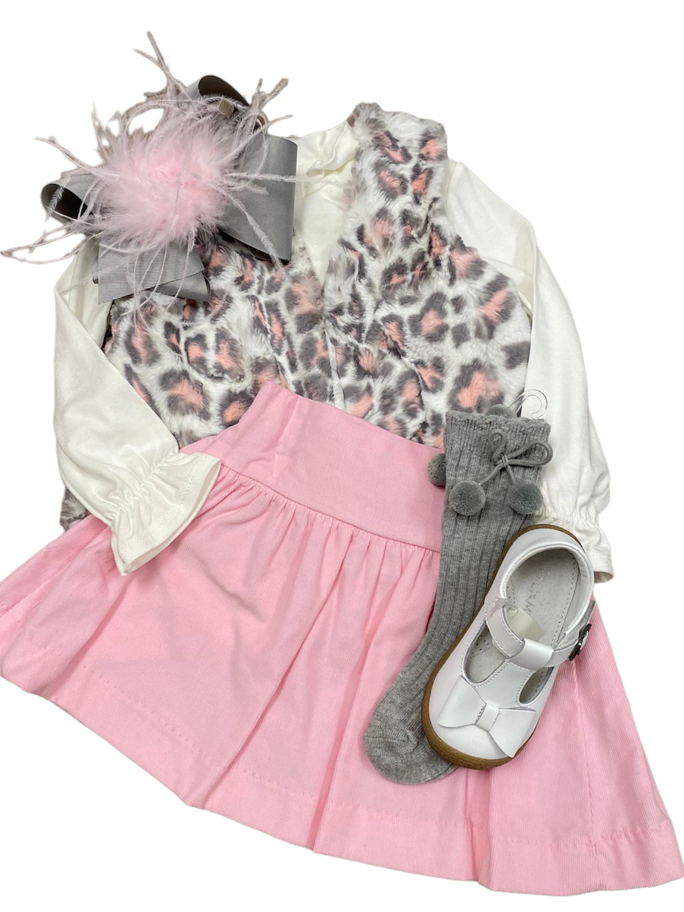 Pink Corduroy Skirt
