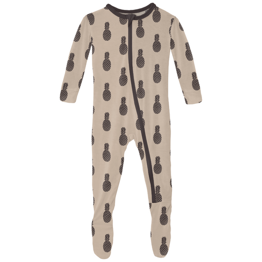 Burlap Pineapple Footie