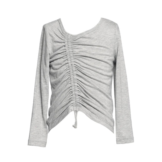 Heather Grey Ruched Top