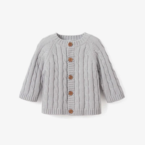 Cable Sweater-Grey