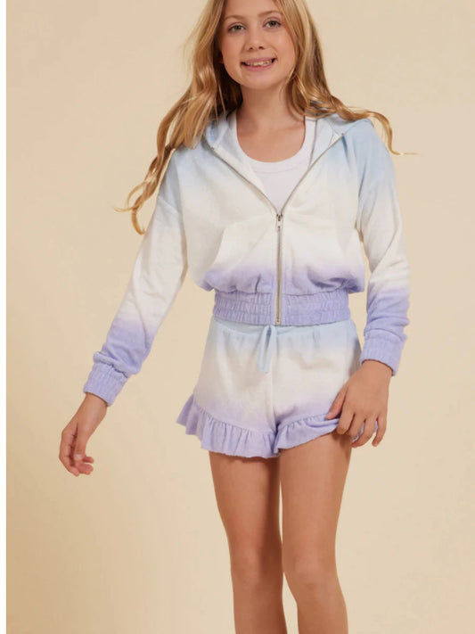 Blue/White/Lavender Terry Jacket
