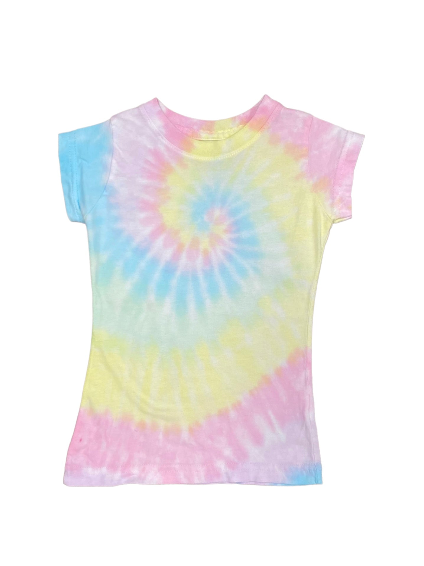 Girls Fitted Tie Dye Pastel Tee