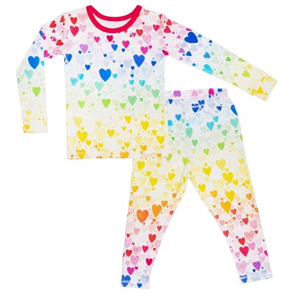 Rainbow Heart Pajama Set