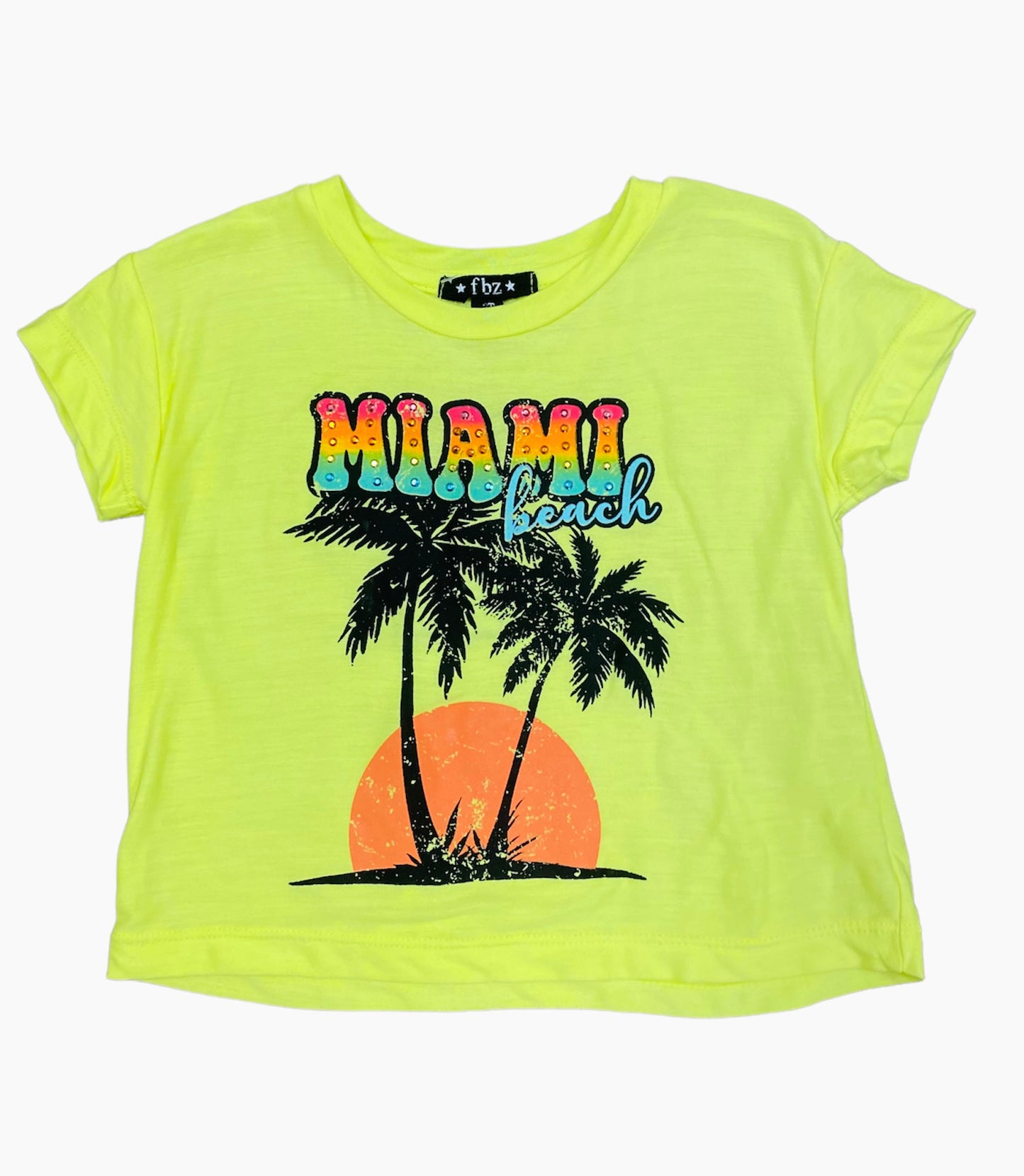 FBZ Neon Yellow Miami Beach Tee