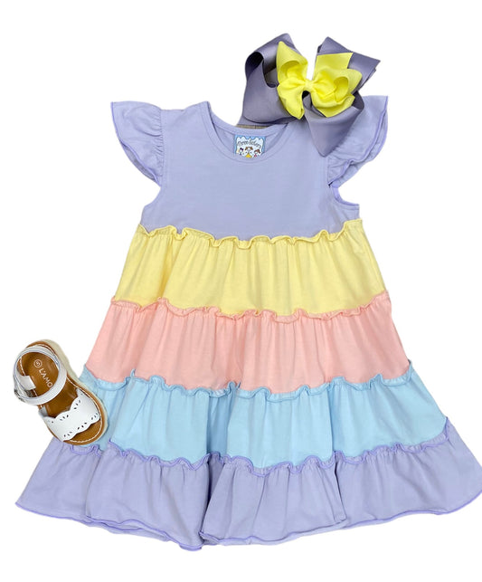 Pastel Color Block Dress