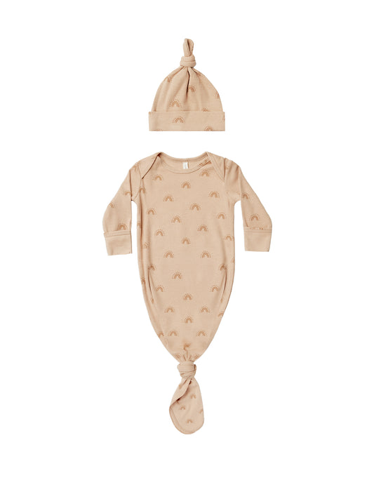 Rainbow Knotted Gown w/ Hat