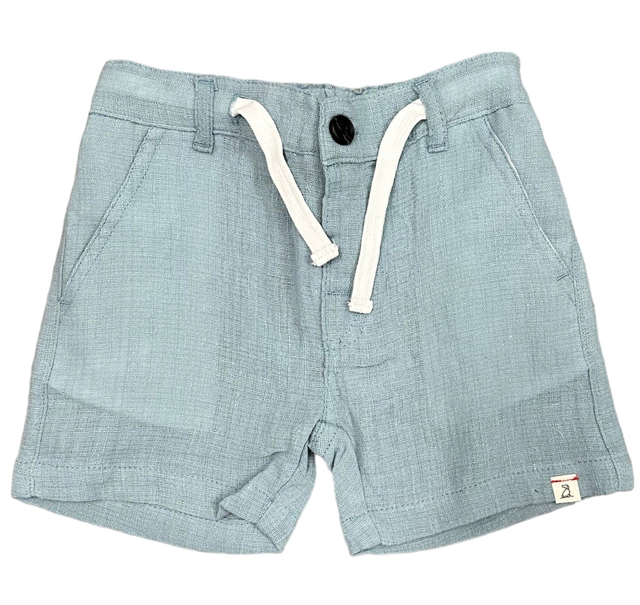 Teal Cotton Crew Shorts