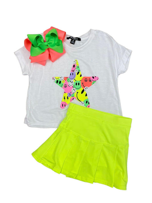 Neon Yellow Tennis Skort