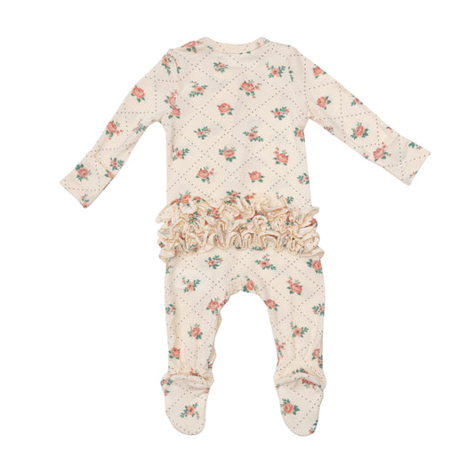 Rose Dot 2Way Zipper Footie