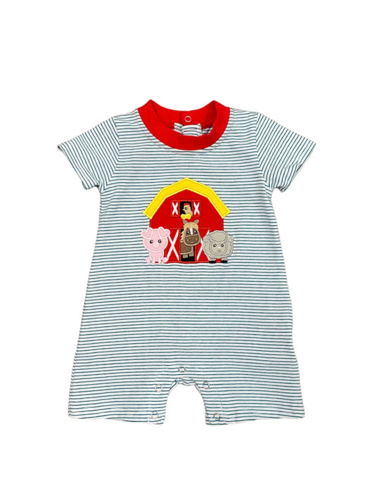 Farm Appliqué Boy Bubble