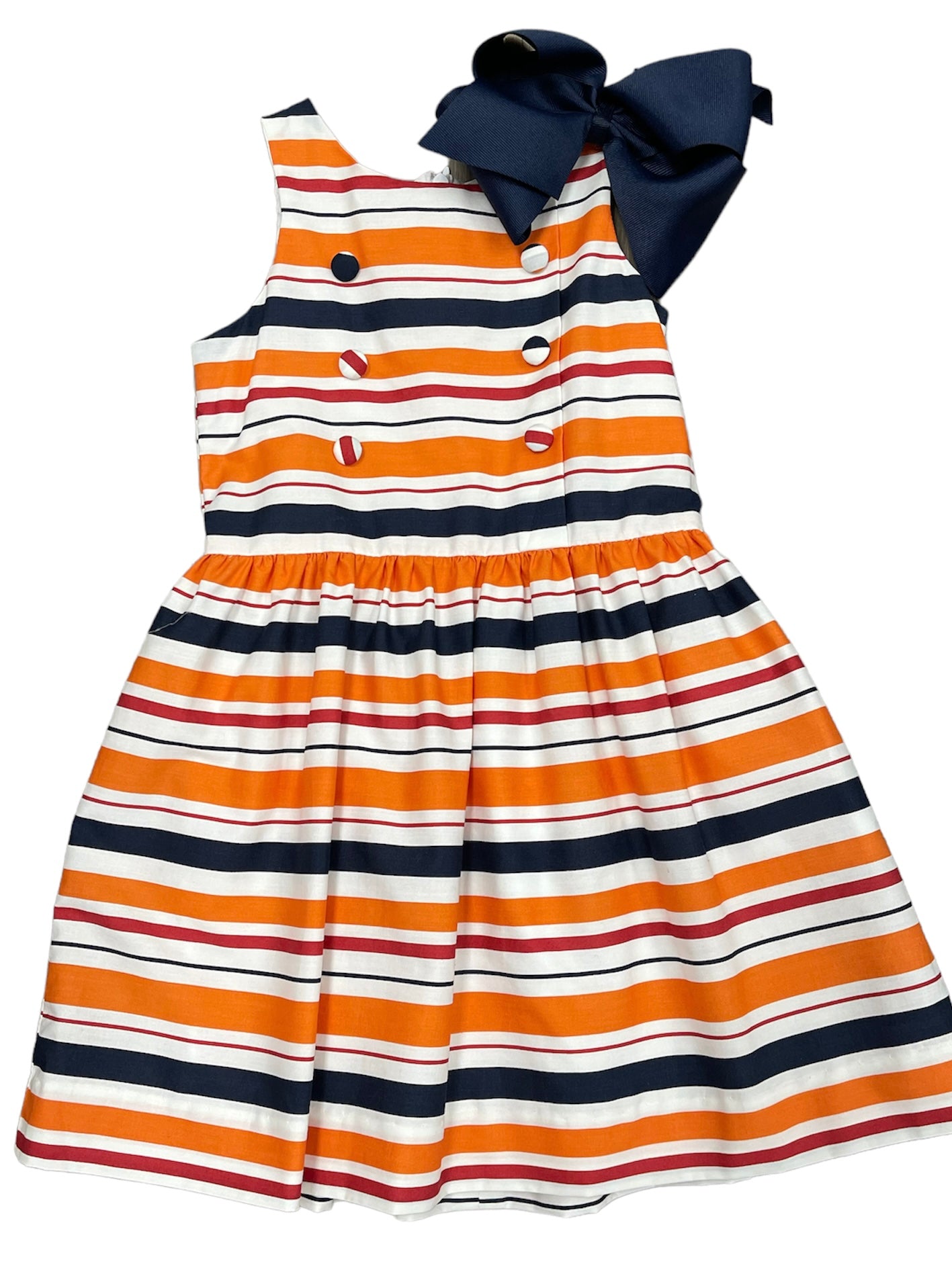 Orange Striped Tiffany Dress