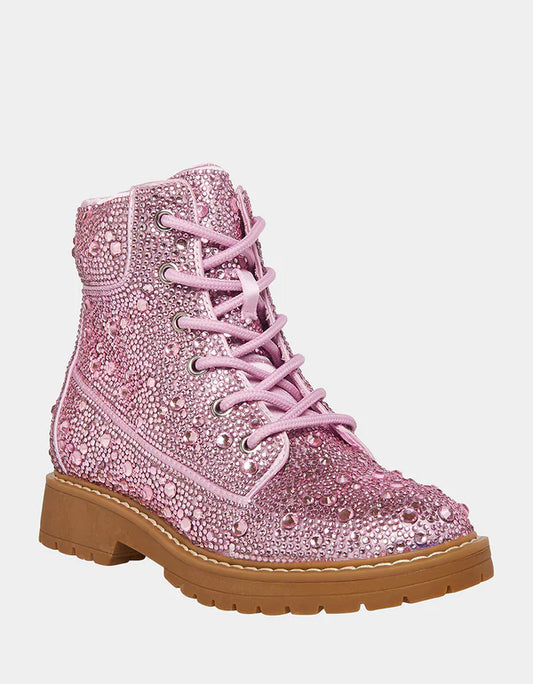 Pink Combat Boot