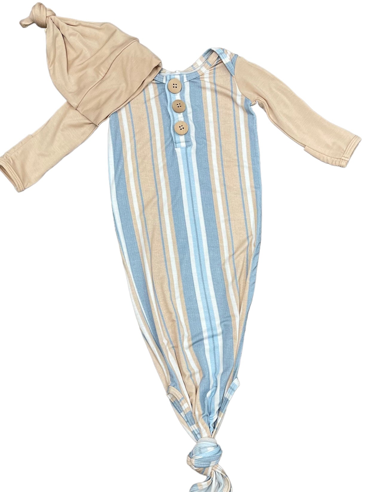 Hurley Stripe Gown & Hat