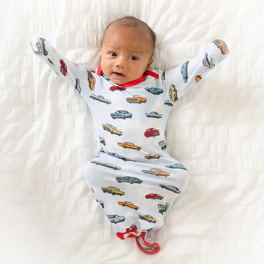 Vintage Cars Knotted Gown