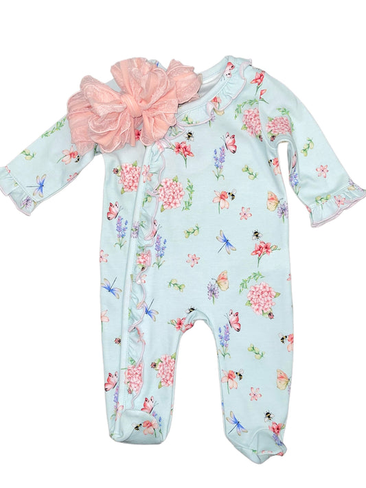 Botanical Footie with Ruffle