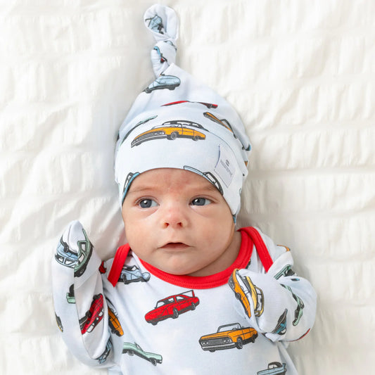 Vintage Cars Knot Hat